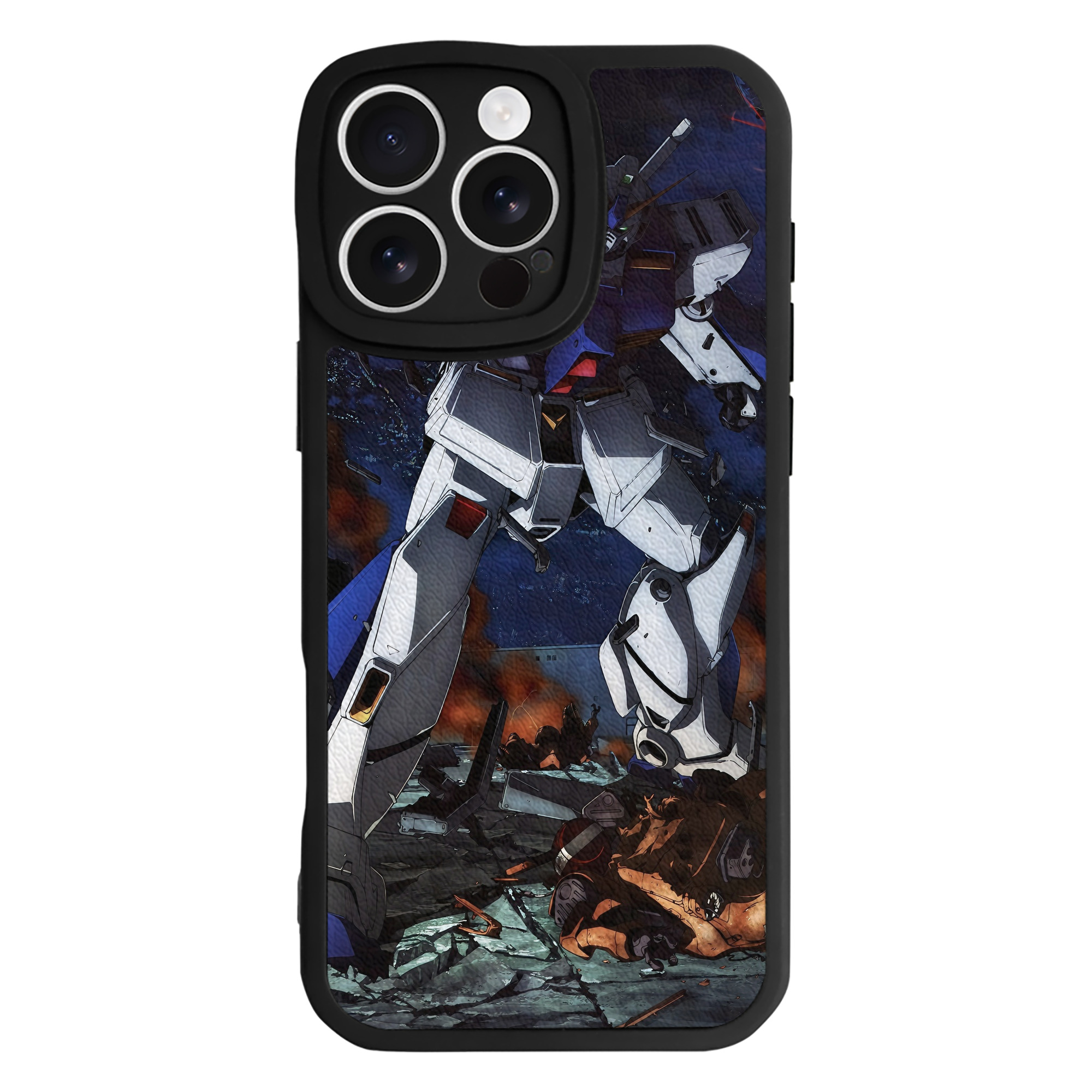 （画像用） 機動戦士ガンダム Mobile Suit Gundam 【iPhone 16シリーズ対応】シリコンスマホケース（レザー調） 材質：シリコン